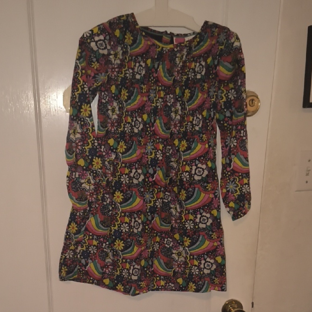 Mini Boden | Vibrant Floral and Rainbow Dress